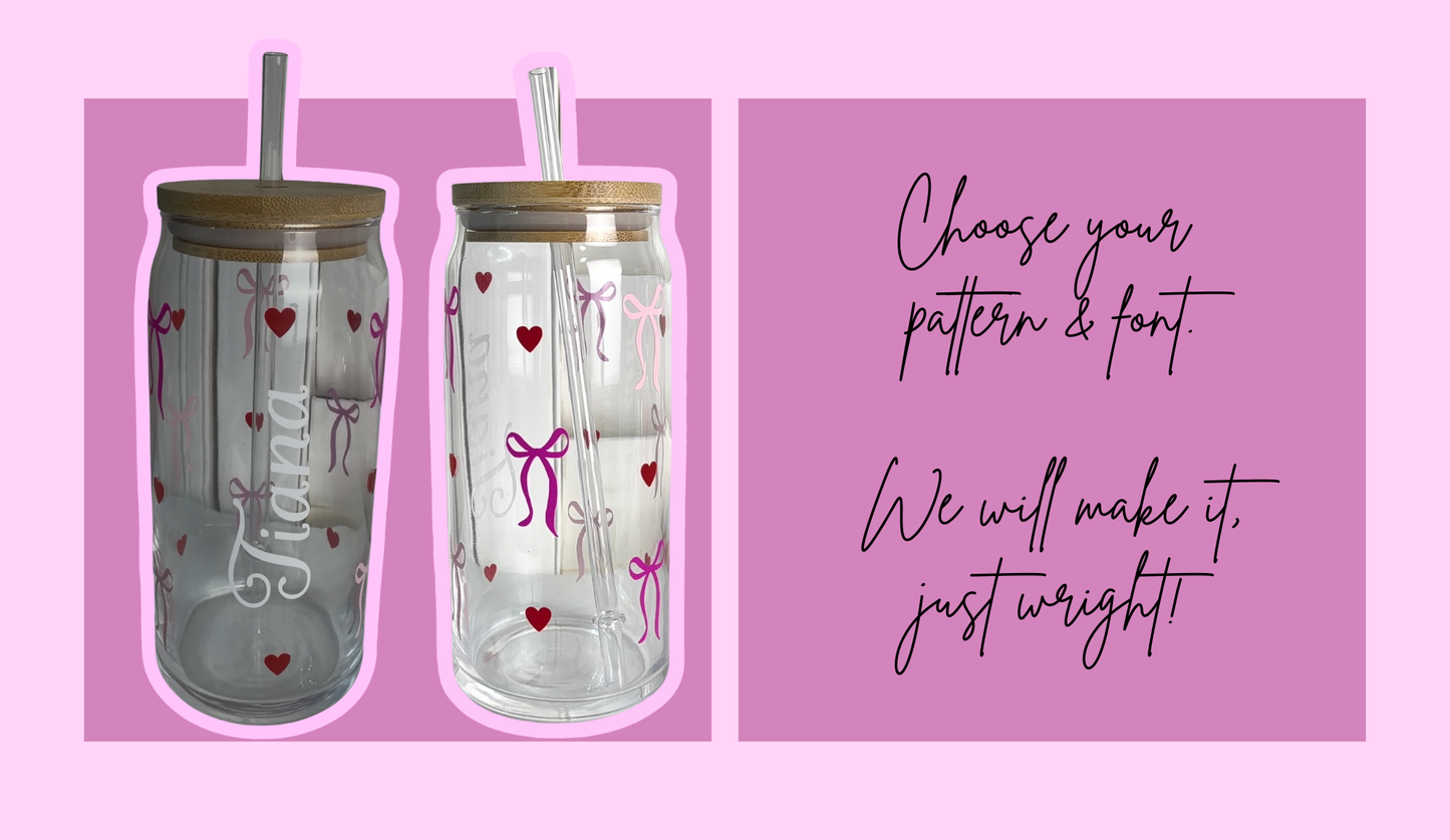 Valentines Day Glass Tumbler