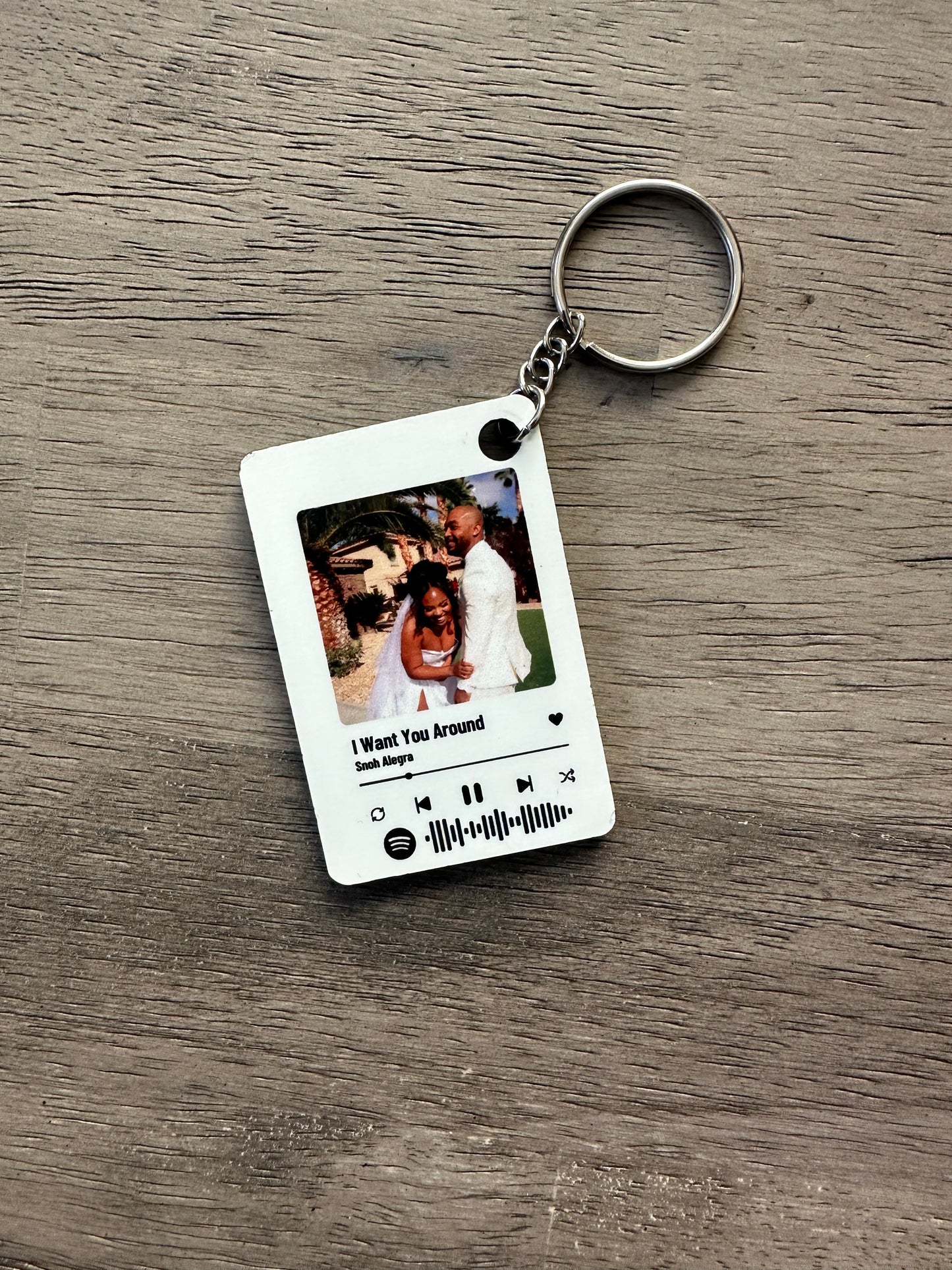 🎵 Custom Spotify Song Keychain – Personalized Music Plaque with Photo & Code