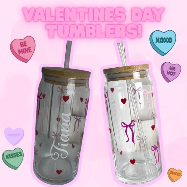 Valentines Day Glass Tumbler